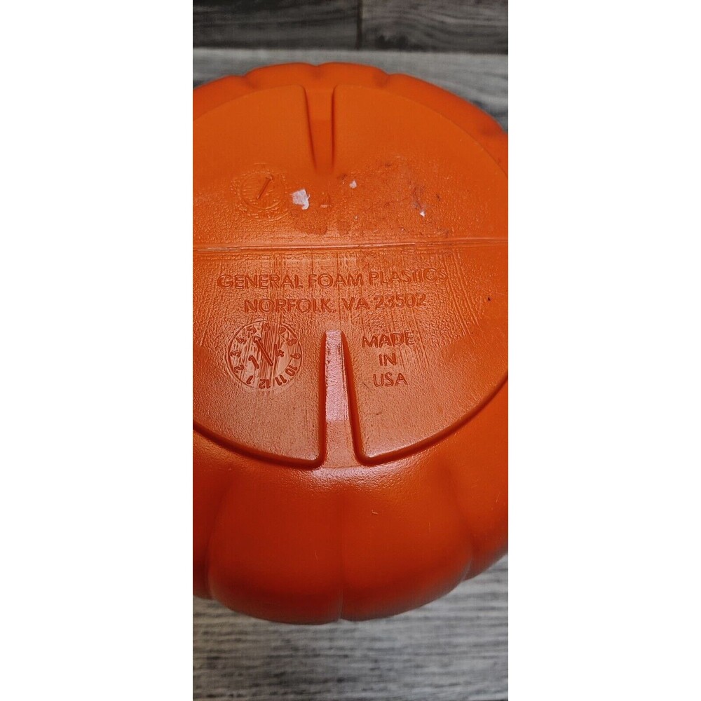 Halloween Pumpkin Blow Mold - Trick or Treat Bucket VTG General Foam Plastic USA - Picture 9 of 9